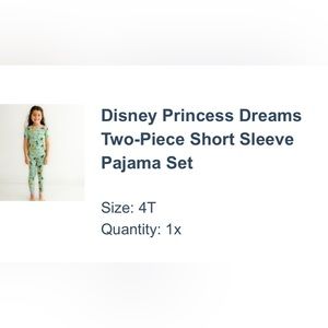 Little Sleepies New Disney Princess Pajamas brand new